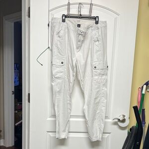 a.n.a Crisp White Cargo Pants